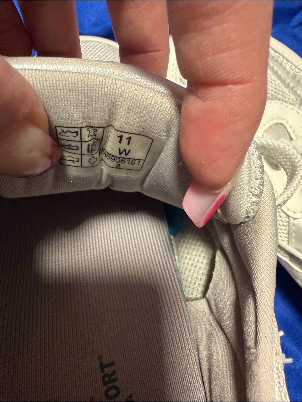SAS Women’s Silver & White Comfort Sneakers Size 11 Wide New - Picture 4 of 6